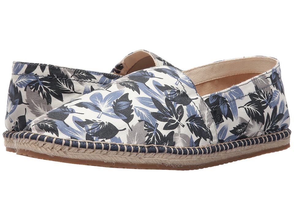 Sam Edelman - Aaron (White/Navy Printed Canvas (Leaves)) Men
