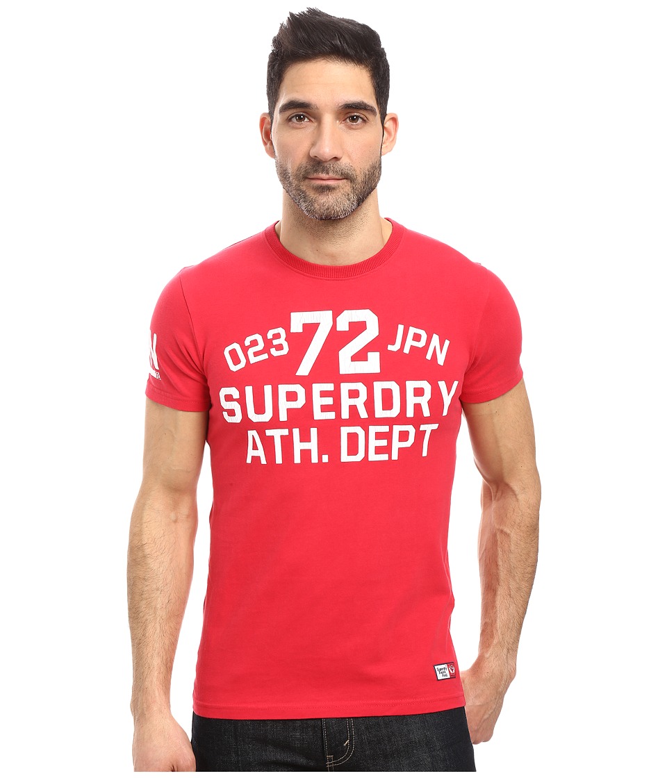 Superdry Trackster Short Sleeve Tee (Indiana Red) Men