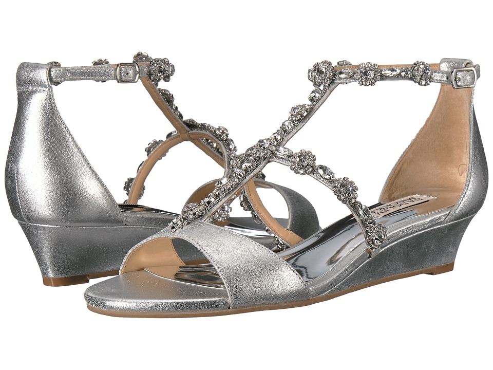 Badgley Mischka Terry II (Silver Metallic Suede) Women