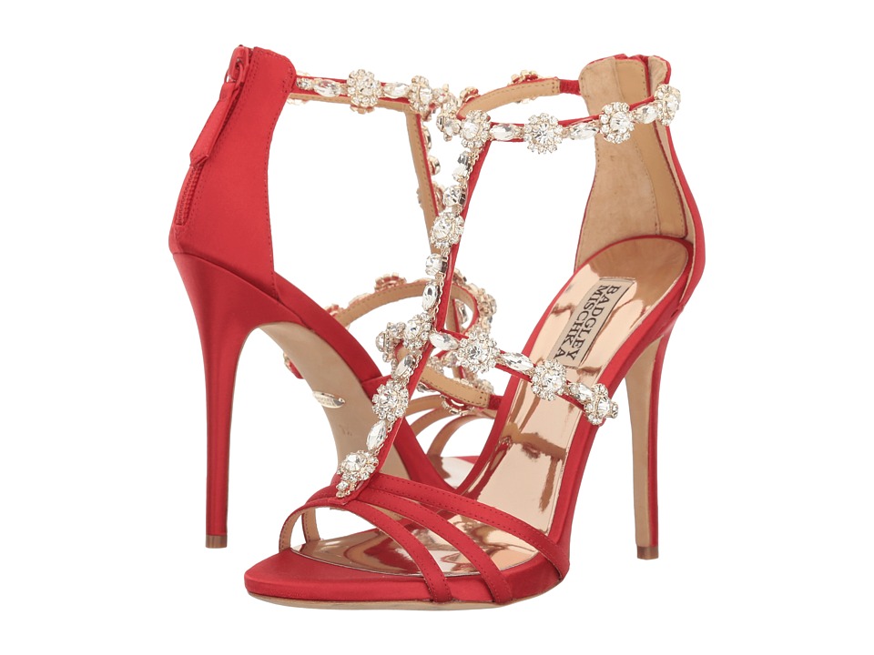 Badgley Mischka Thelma (Strawberry Satin) High Heels