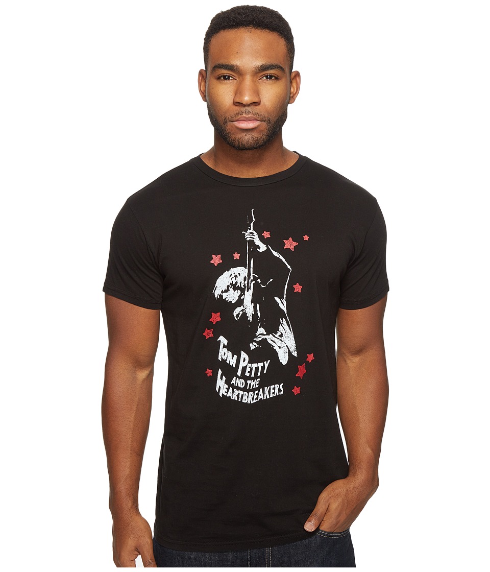 The Original Retro Brand Short Sleeve Vintage Cotton Tom Petty Tee (Black) Men