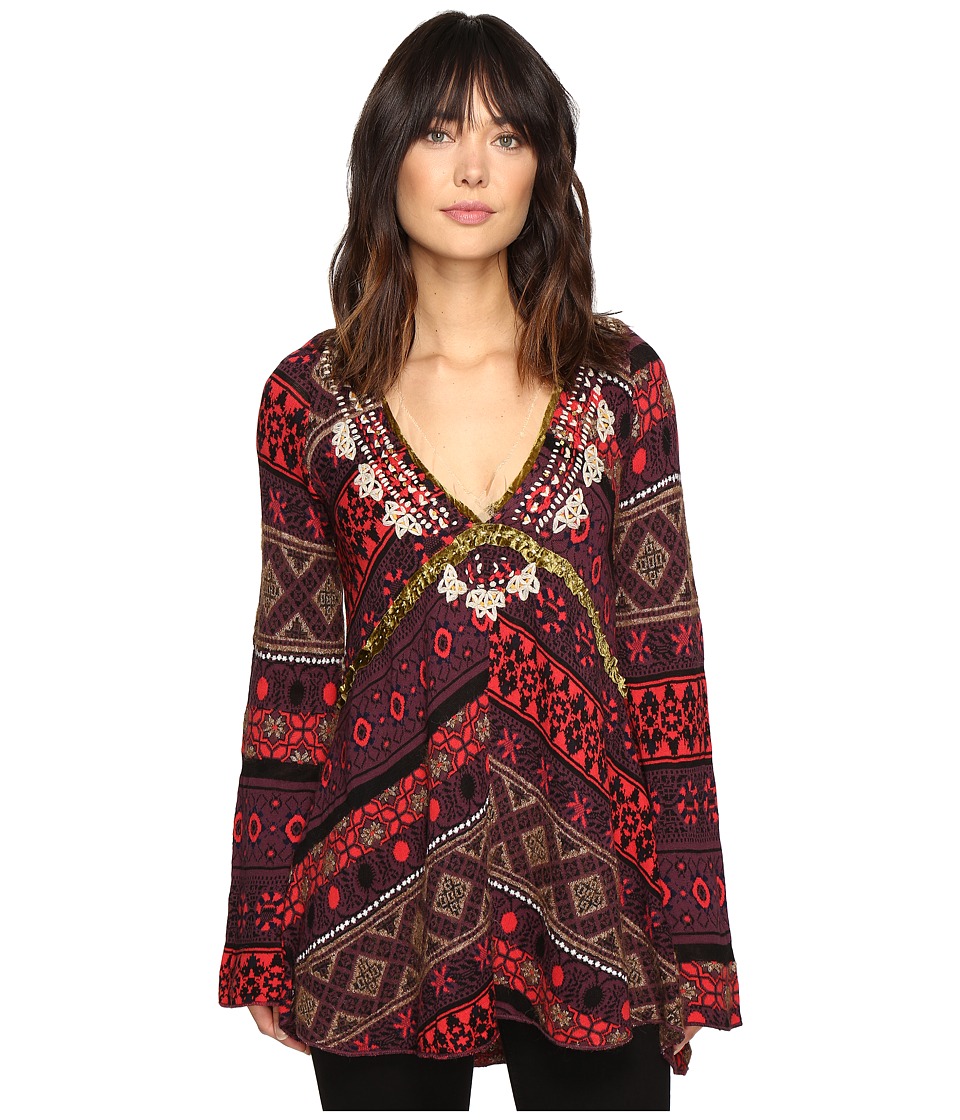 Free People World Traveler Pullover (Wine) Women