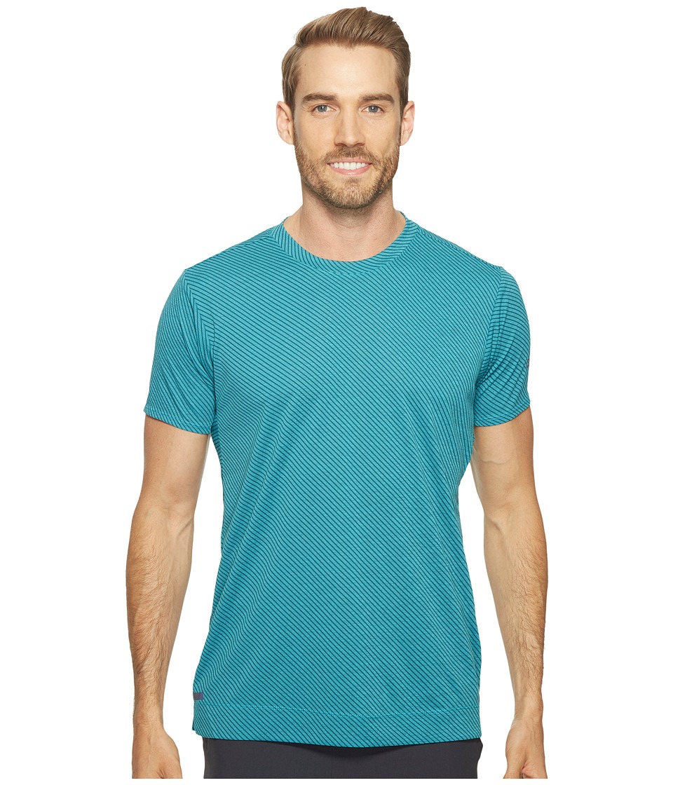adidas Freelift Tee Climachill Speed Series Stripes (Chill Energy Blue/Tech Green) Men