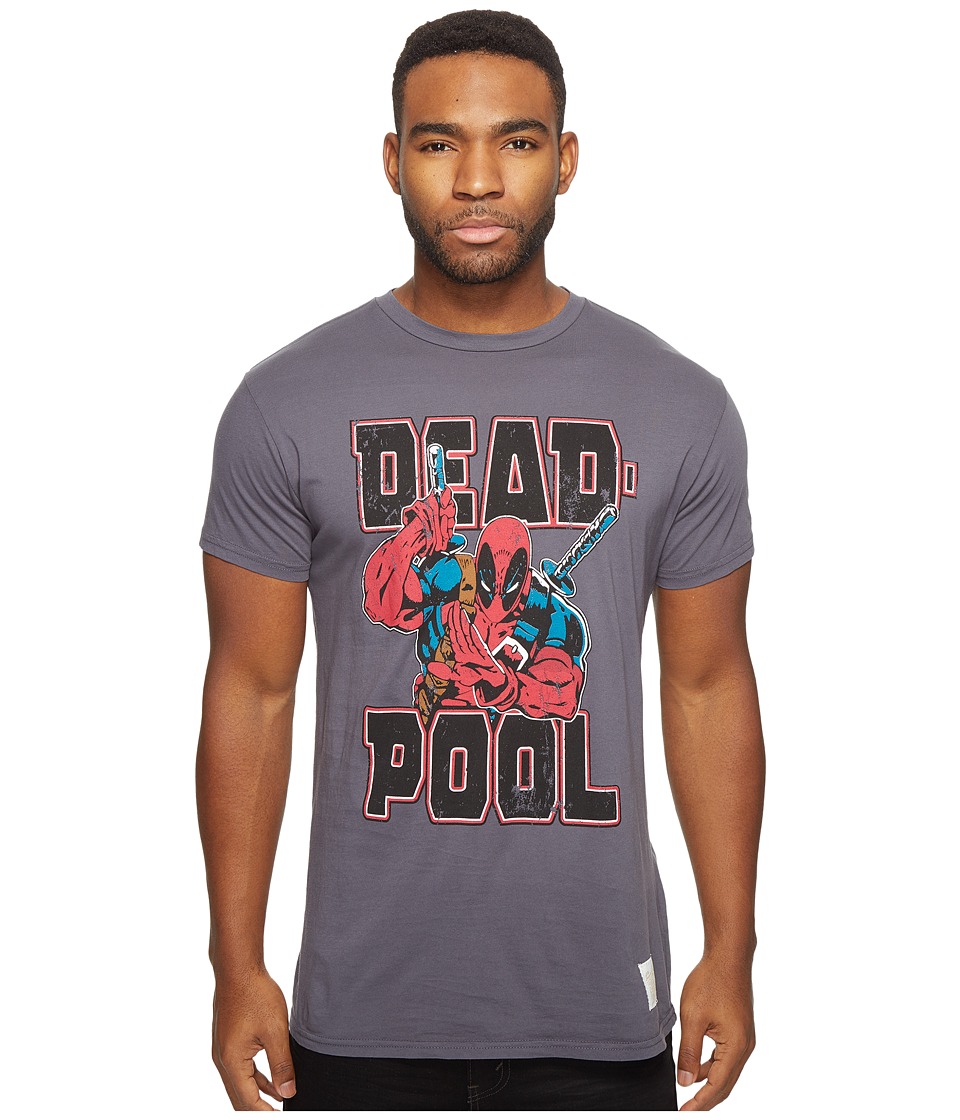 The Original Retro Brand Deadpool Short Sleeve Vintage Cotton Tee (Charcoal) Men
