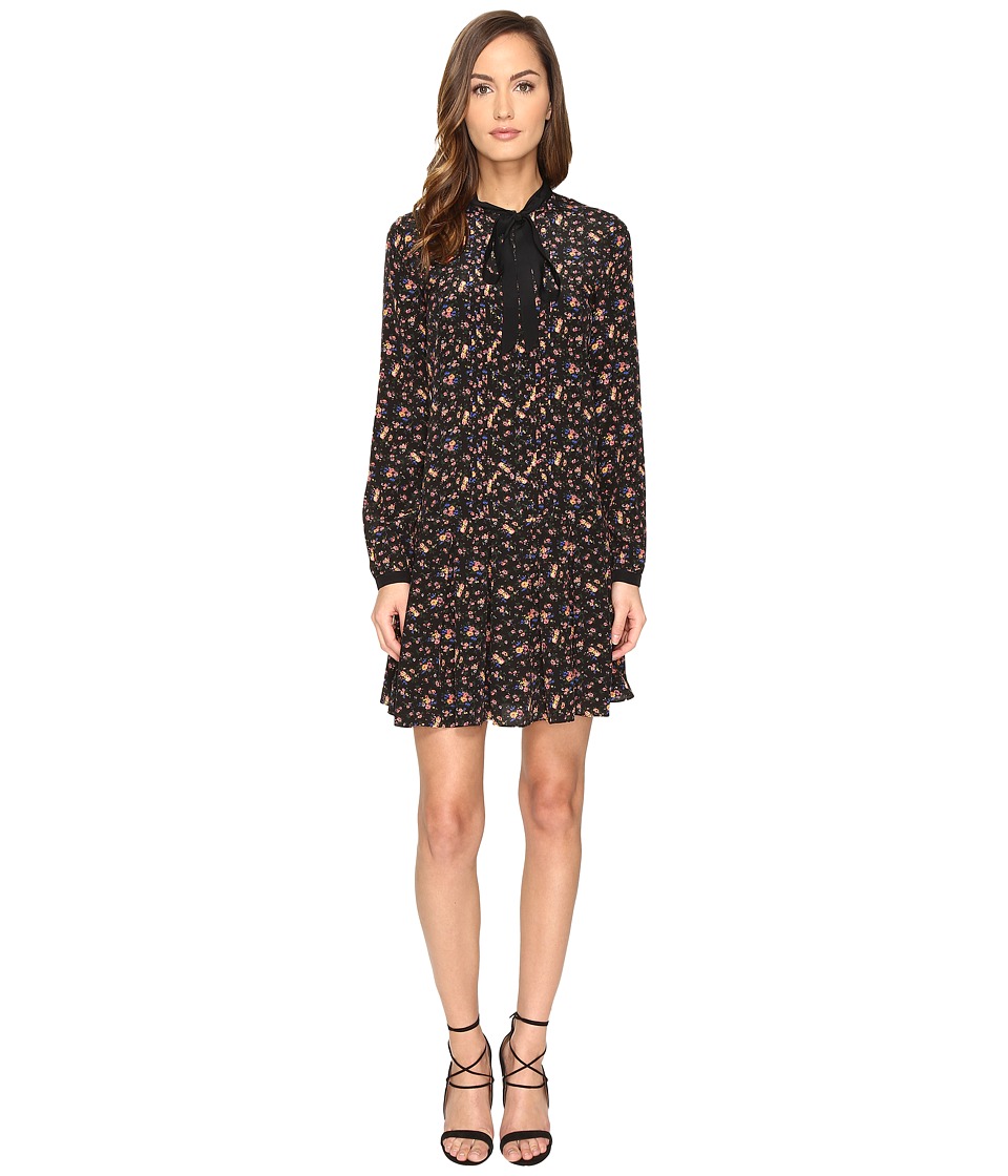 McQ Pintuck Pussybow Dress (Vintage Floral) Women