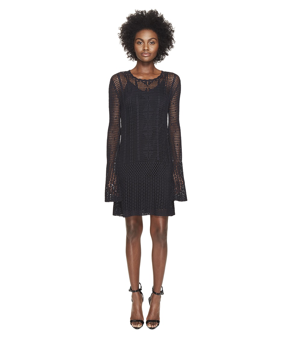 McQ Fine Crochet Dress (Darkest Black) Women