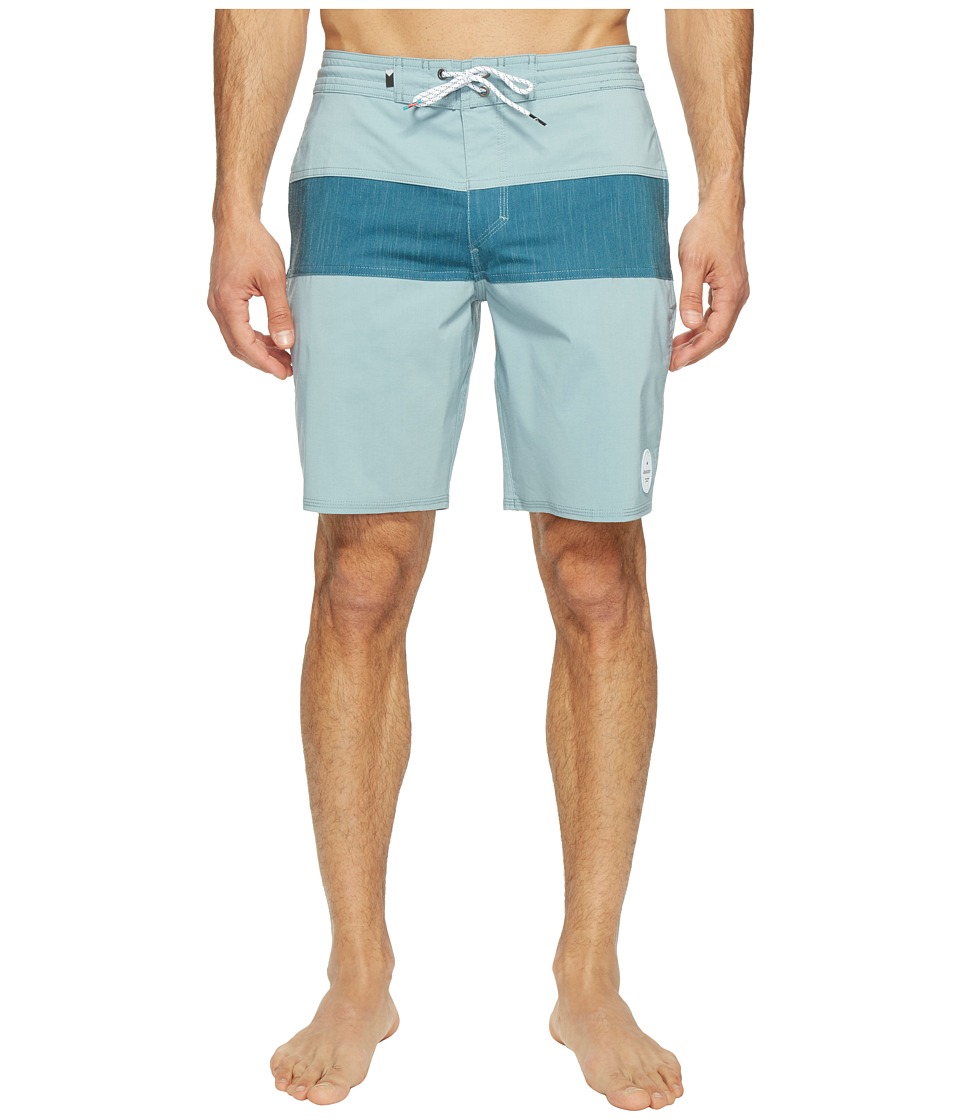 Quiksilver Panel Blocked 19 Beach Shorts (Stone Blue) Men