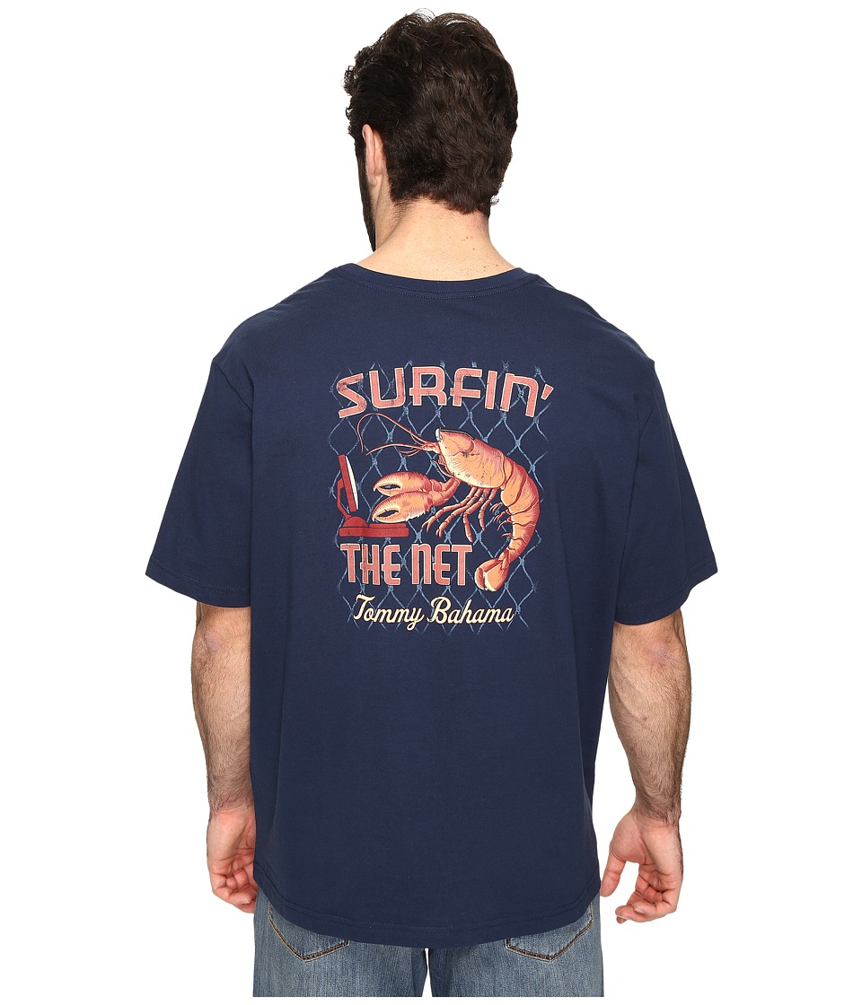 Tommy Bahama Big & Tall Big Tall Surfin the Net Tee (Navy) Men