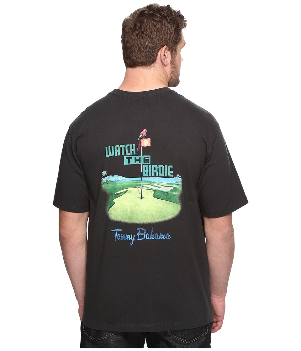 Tommy Bahama Big & Tall Big Tall Watch the Birdie Tee (Coal) Men