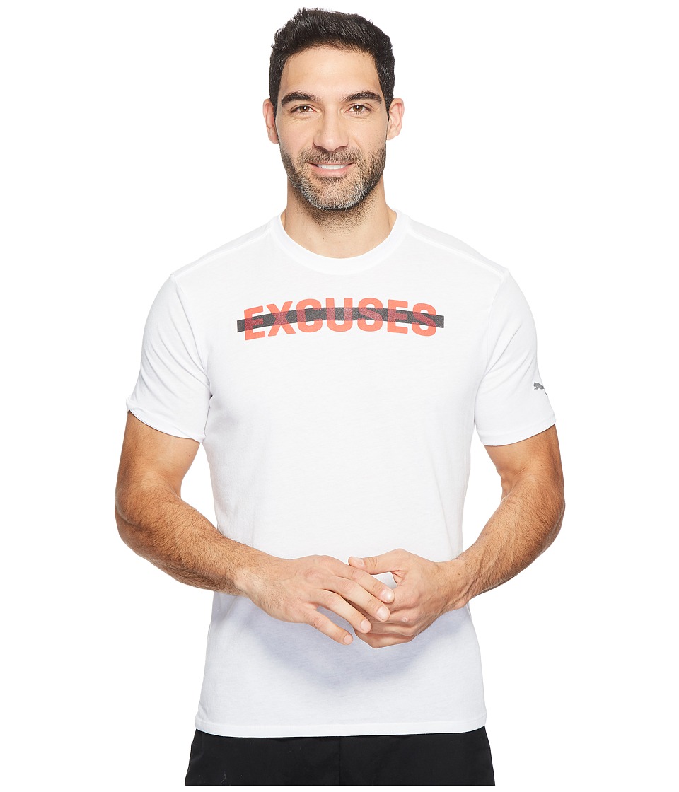 PUMA No Excuses Tee (PUMA White/PUMA Red) Men