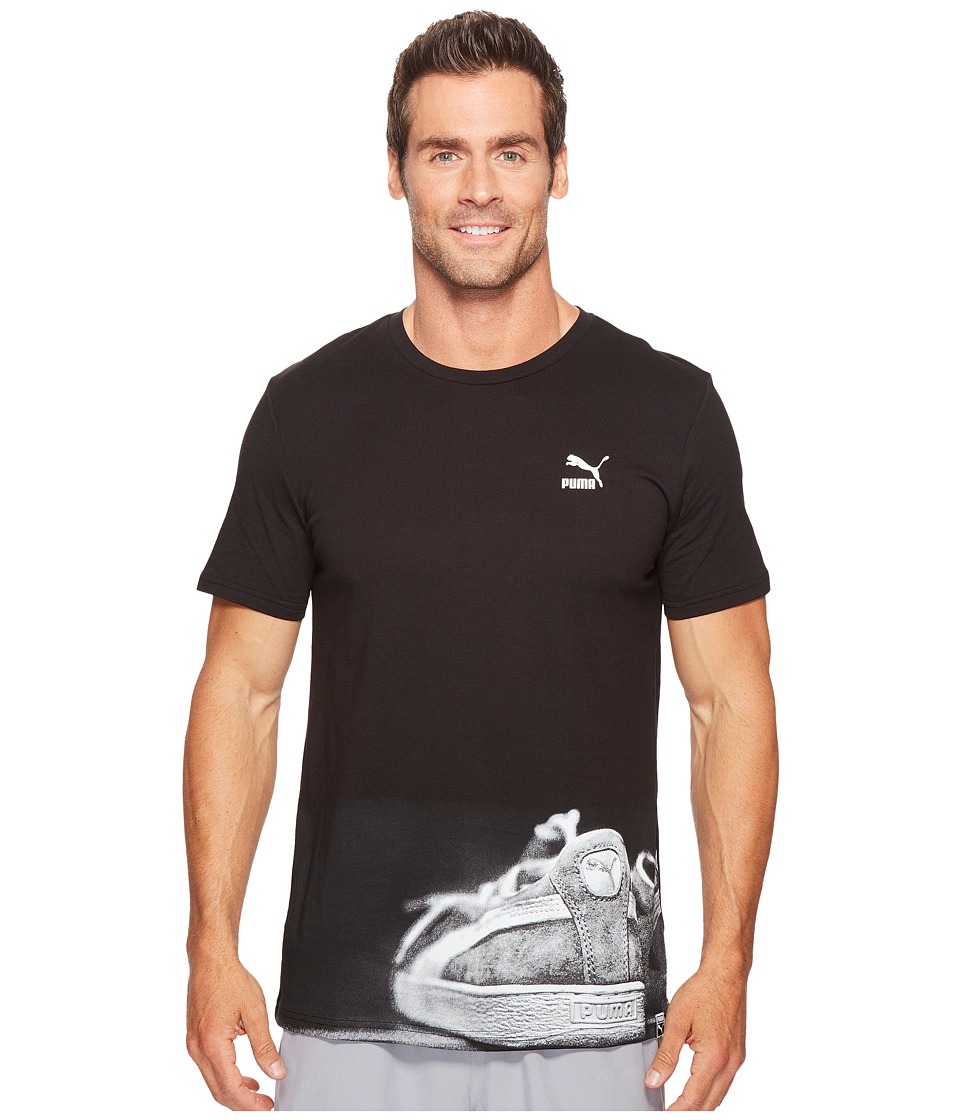 PUMA Brand Photo Tee (Cotton Black) Men