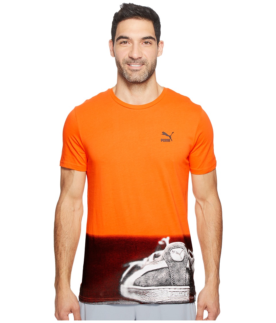PUMA Brand Photo Tee (Vibrant Orange) Men