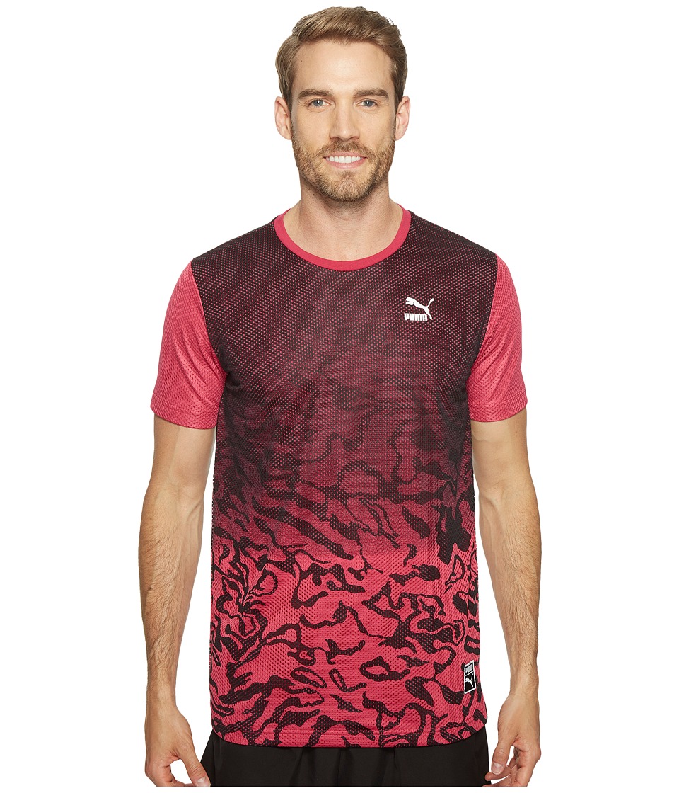 PUMA Color Block Tee (Vivacious) Men