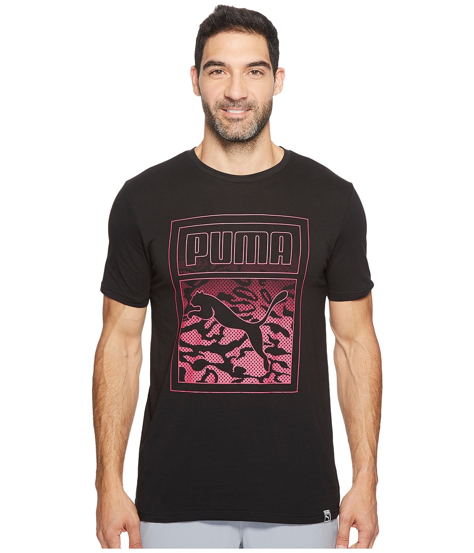 PUMA Archive Graphic Logo Tee (Cotton Black) Men