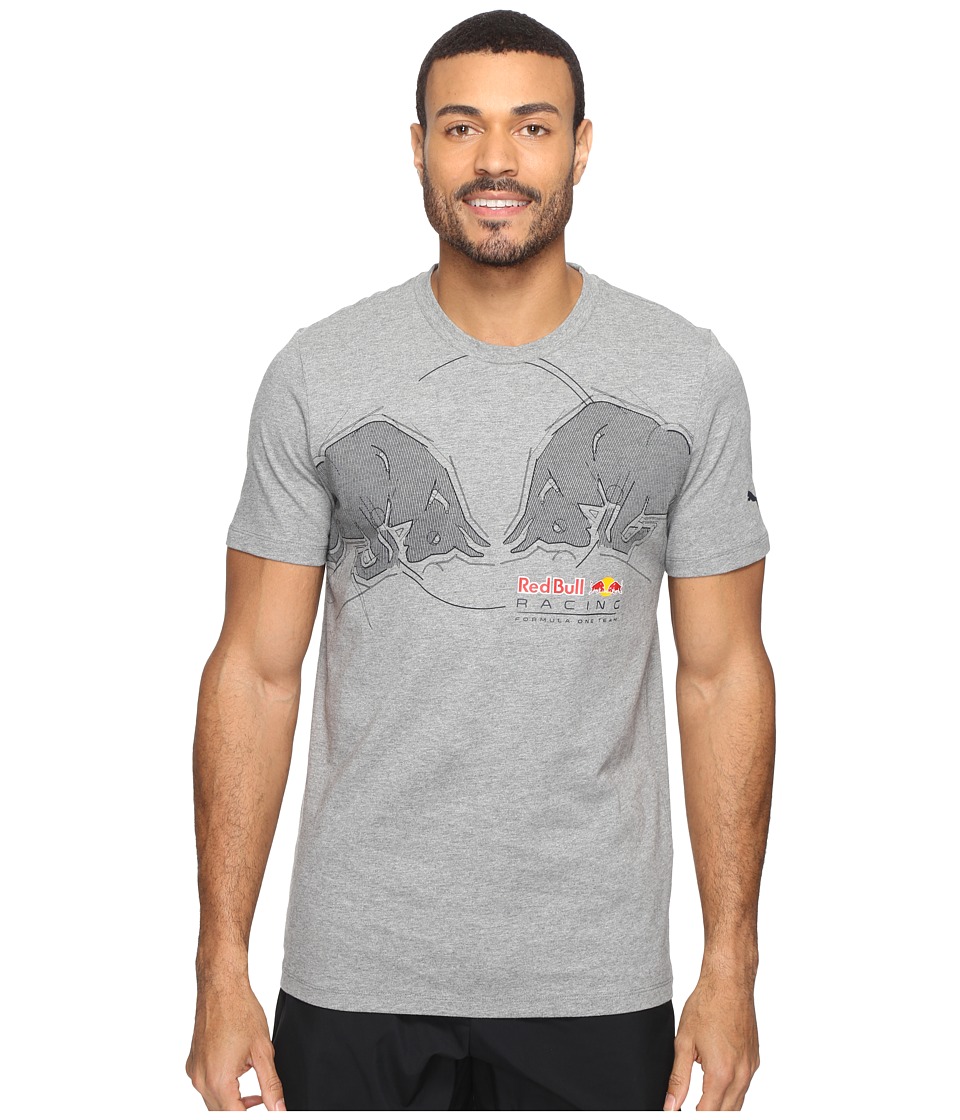 PUMA RBR Graphic Tee 1 (Medium Gray Heather) Men