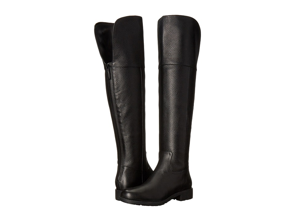 Cole Haan Pretiss Over The Knee Waterproof Boot (Black Leather) Women