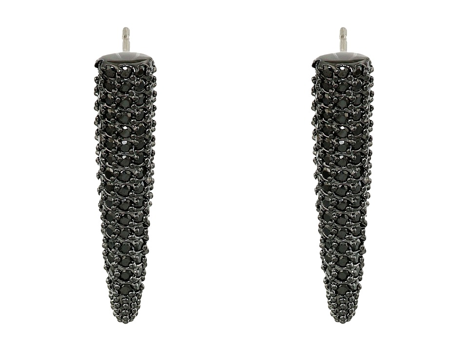 Eddie Borgo - Mini Pav Spike Earrings (Black) Earring