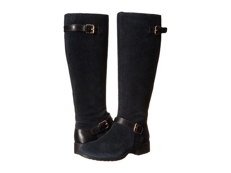 Cole Haan Marla Waterproof Boot (Black Suede/Black Leather) Women