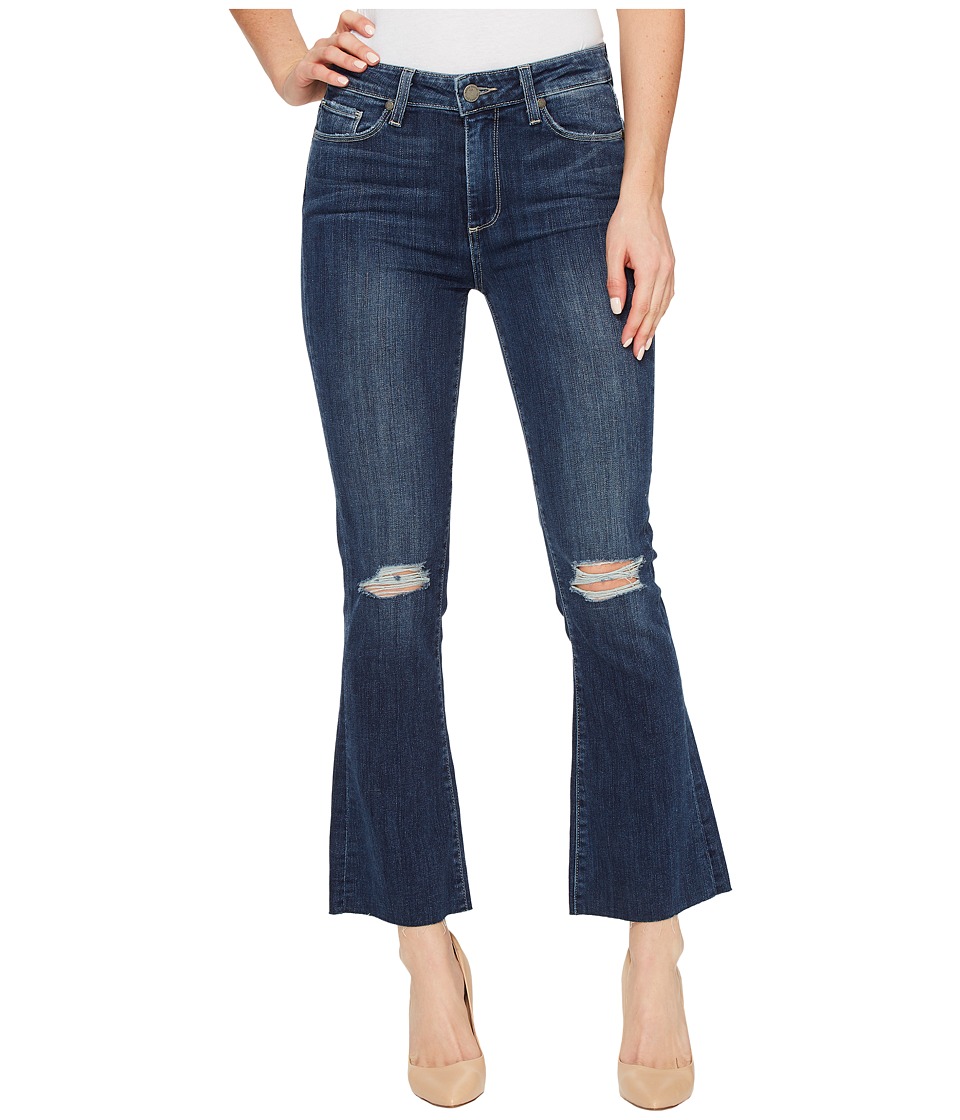 Paige Colette Crop Flare with Raw Hem in Donna Destructed (Donna Destructed) Women