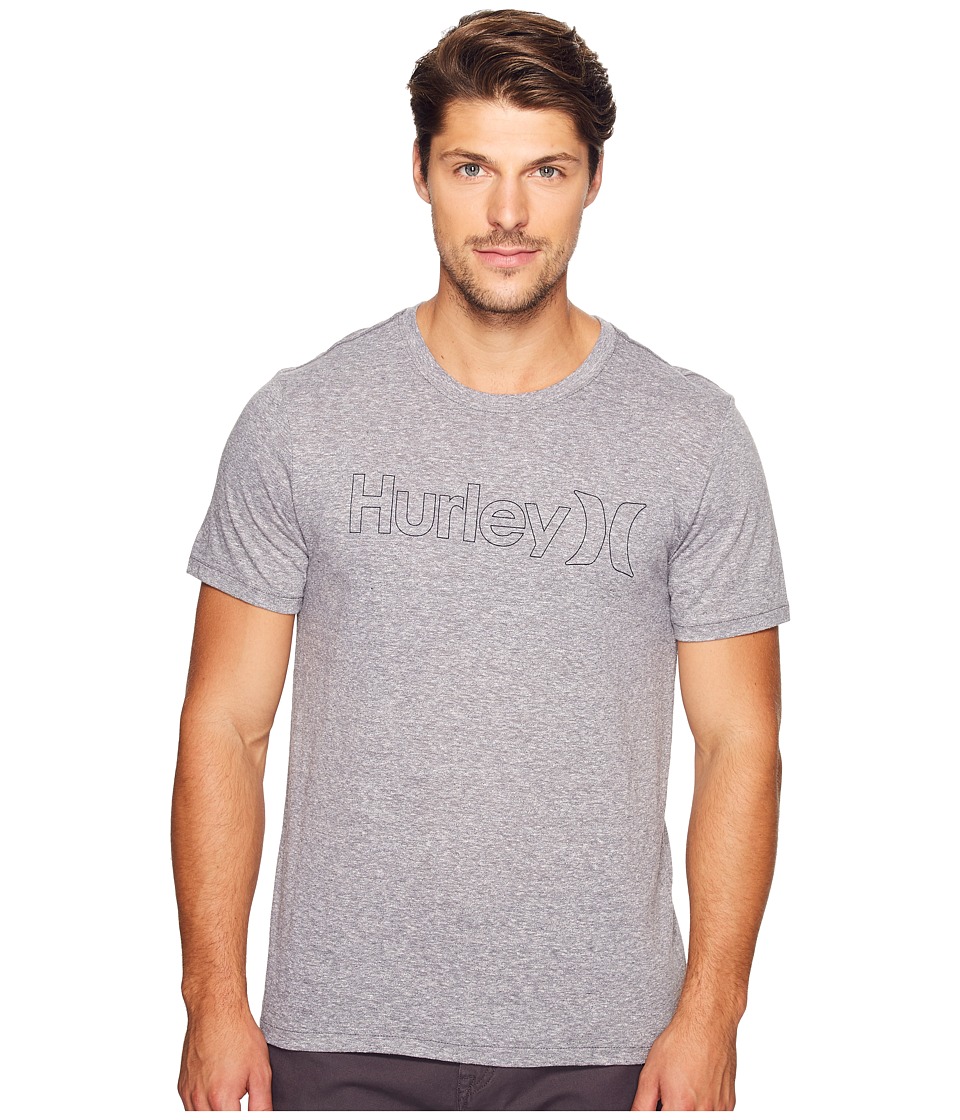 Hurley One Only Outline Tri-Blend Tee (Cool Grey) Men