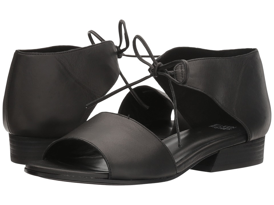 Eileen Fisher Ely (Black Washed Leather) Women