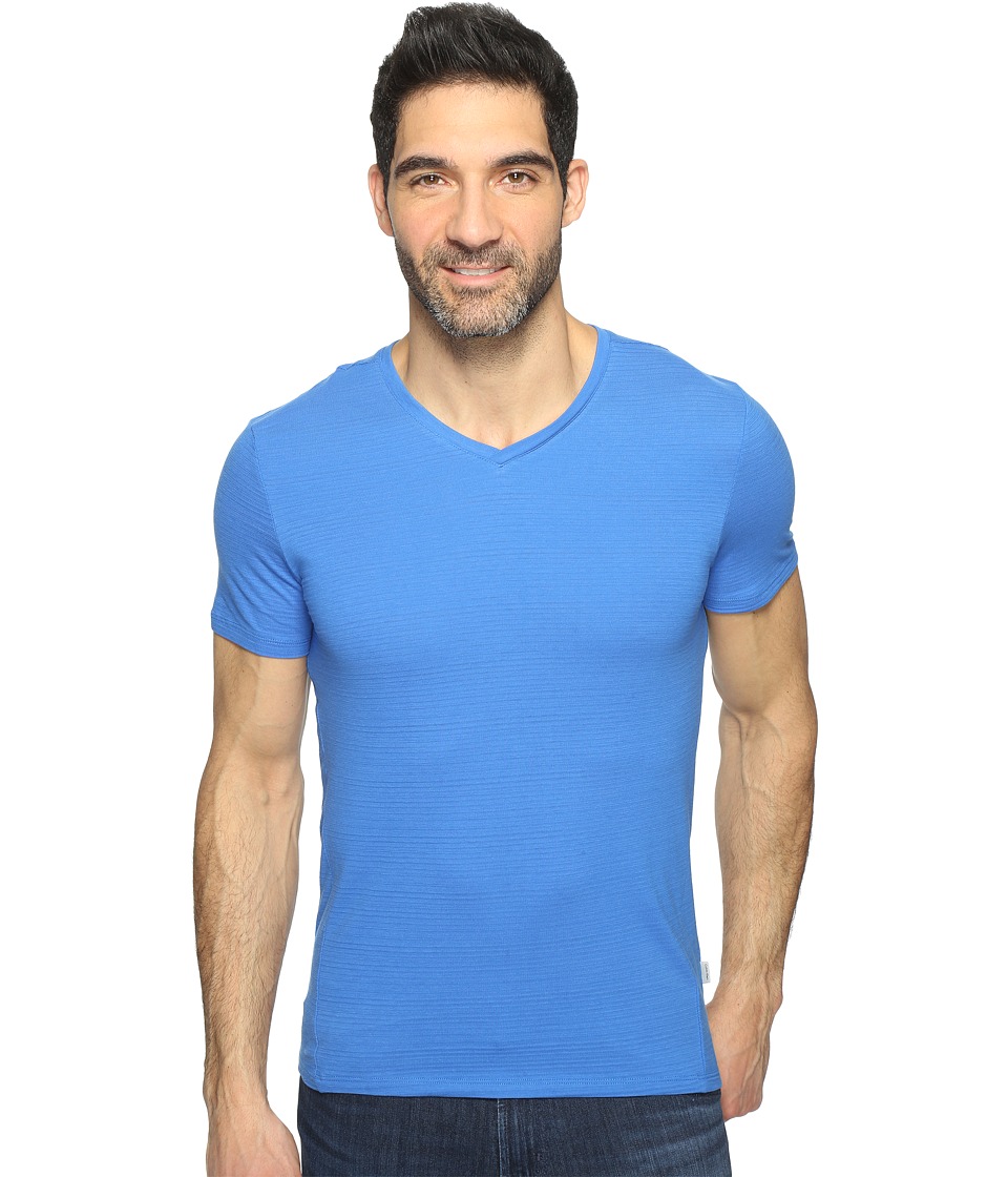 Calvin Klein SZ V-Neck Tee (Strong Blue) Men