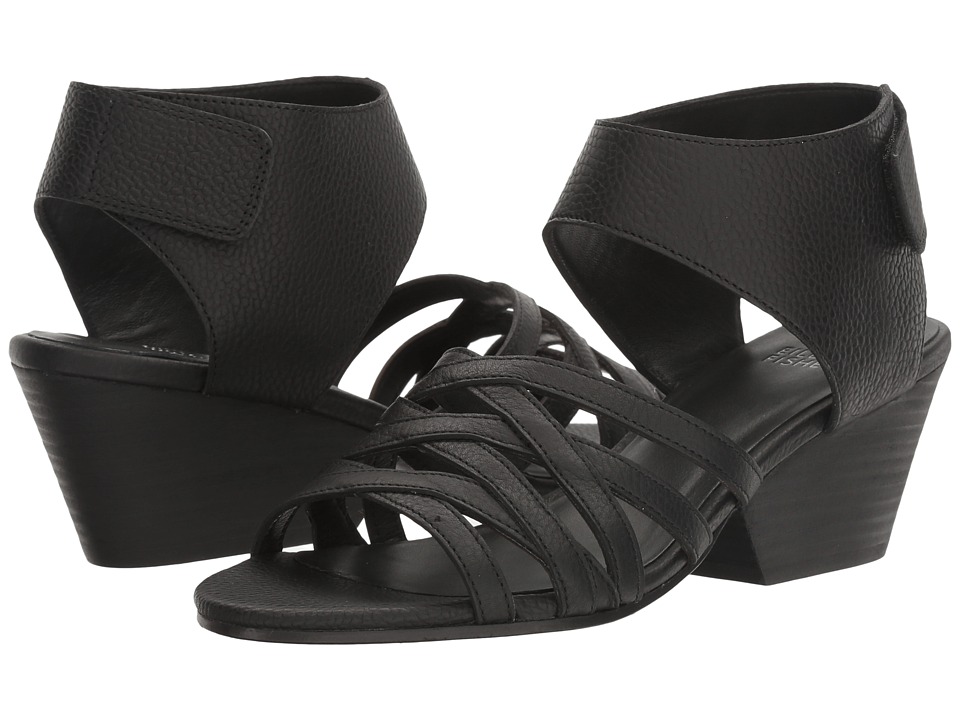 Eileen Fisher Ivy (Black Tumbled Leather) Women