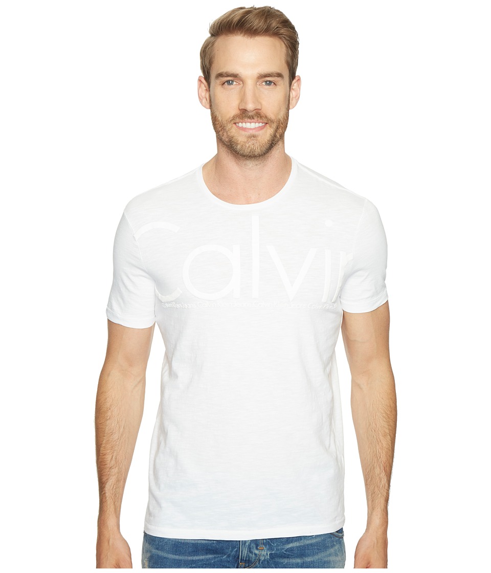 Calvin Klein Jeans Oversized Calvin Logo Tee (White Wash) Men