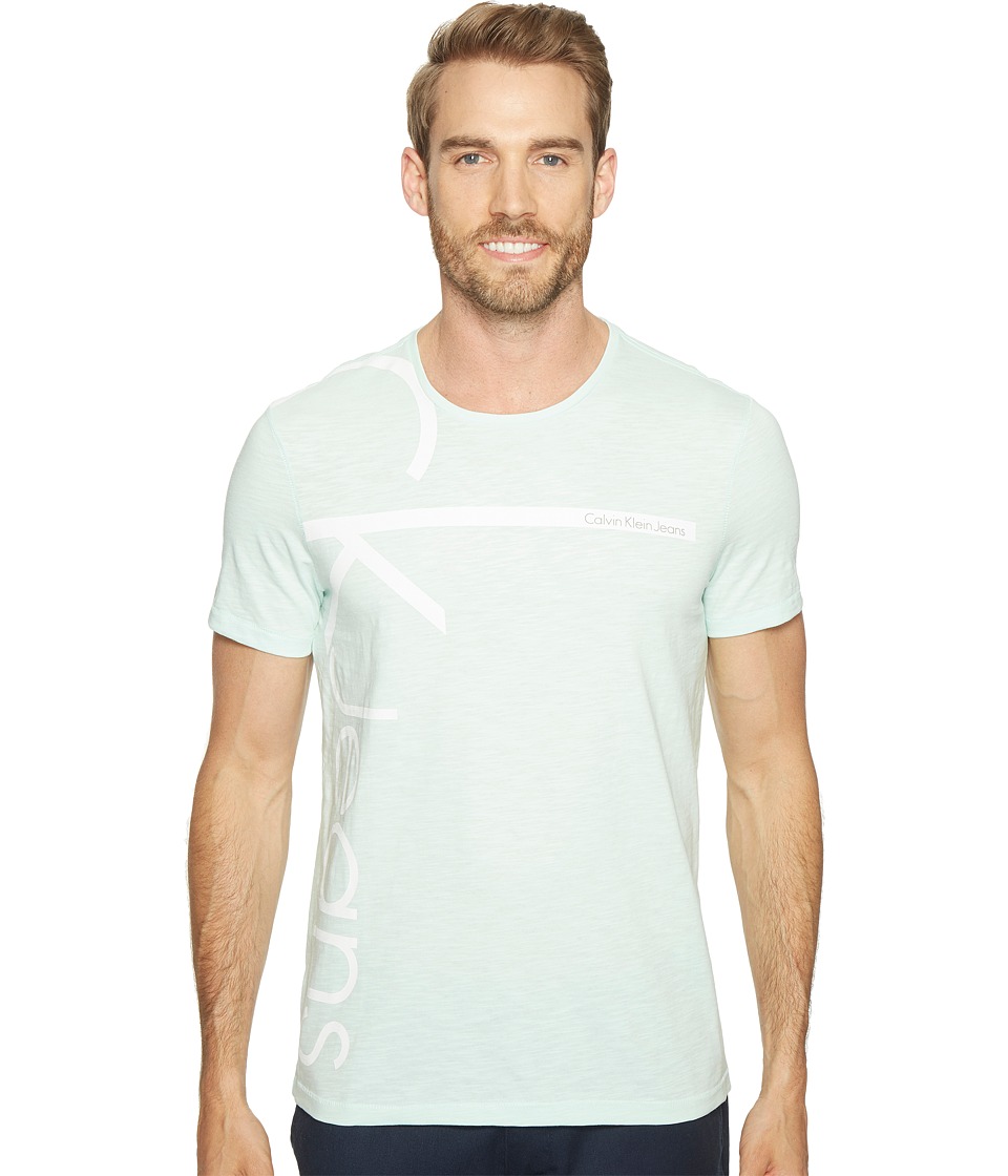 Calvin Klein Jeans Vertical Logo Tee (Minty Glow) Men