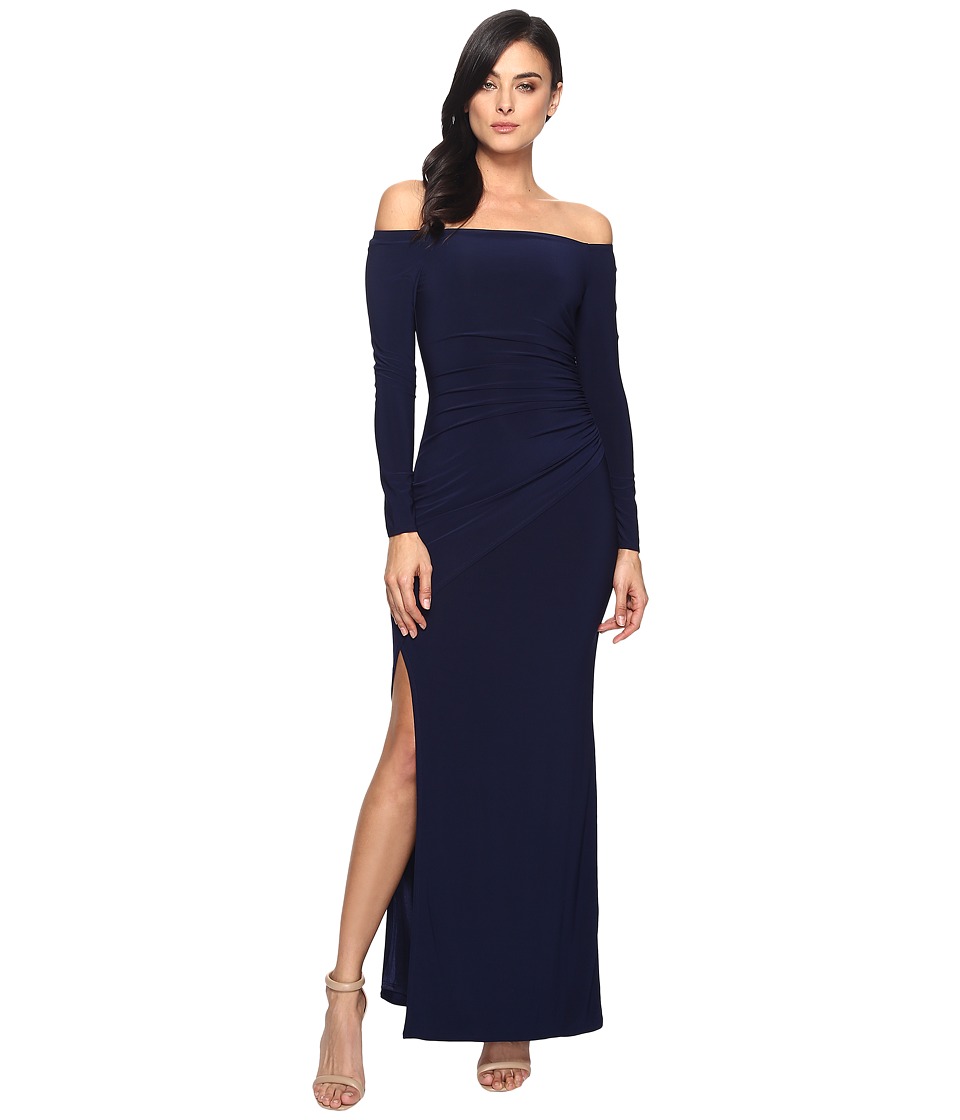 Laundry by Shelli Segal Off the Shoulder Gown (Inkblot) Women