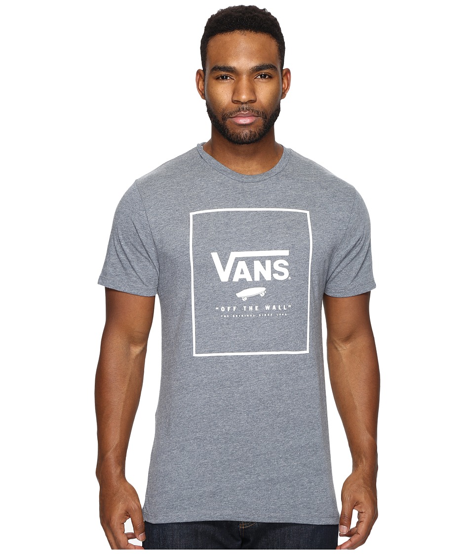 Vans Print Box Tee (Heather Grey/White) Men