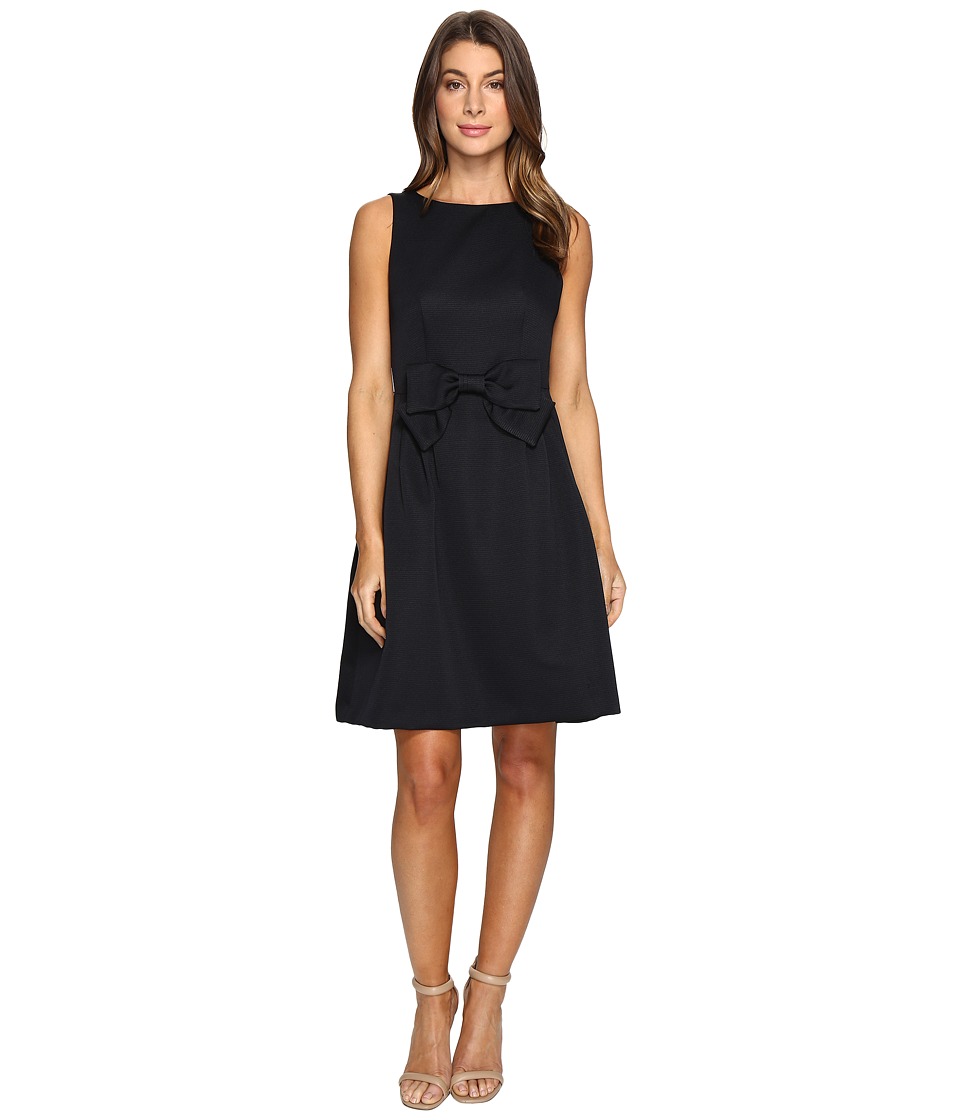 Tahari by ASL Bow Detail Fit and Flare Dress (Navy) Women