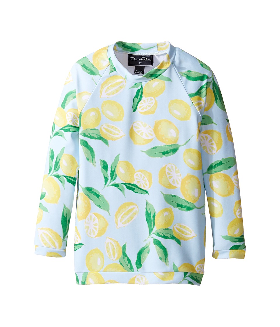 Oscar de la Renta Childrenswear Painted Lemons Rashguard (Toddler/Little Kids/Big Kids) (Capri/Lemon) Girl