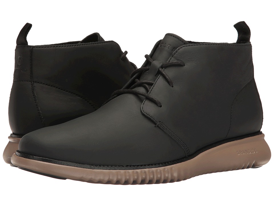 Cole Haan 2.Zerogrand Chukka (Black Leather/Sea Otter) Men