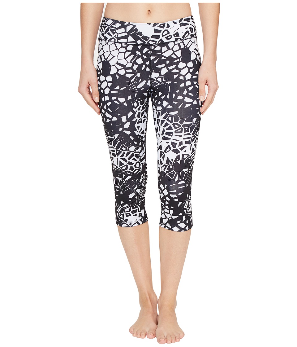 Fila Pretty Printed Capris (White Mosaic Print) Women