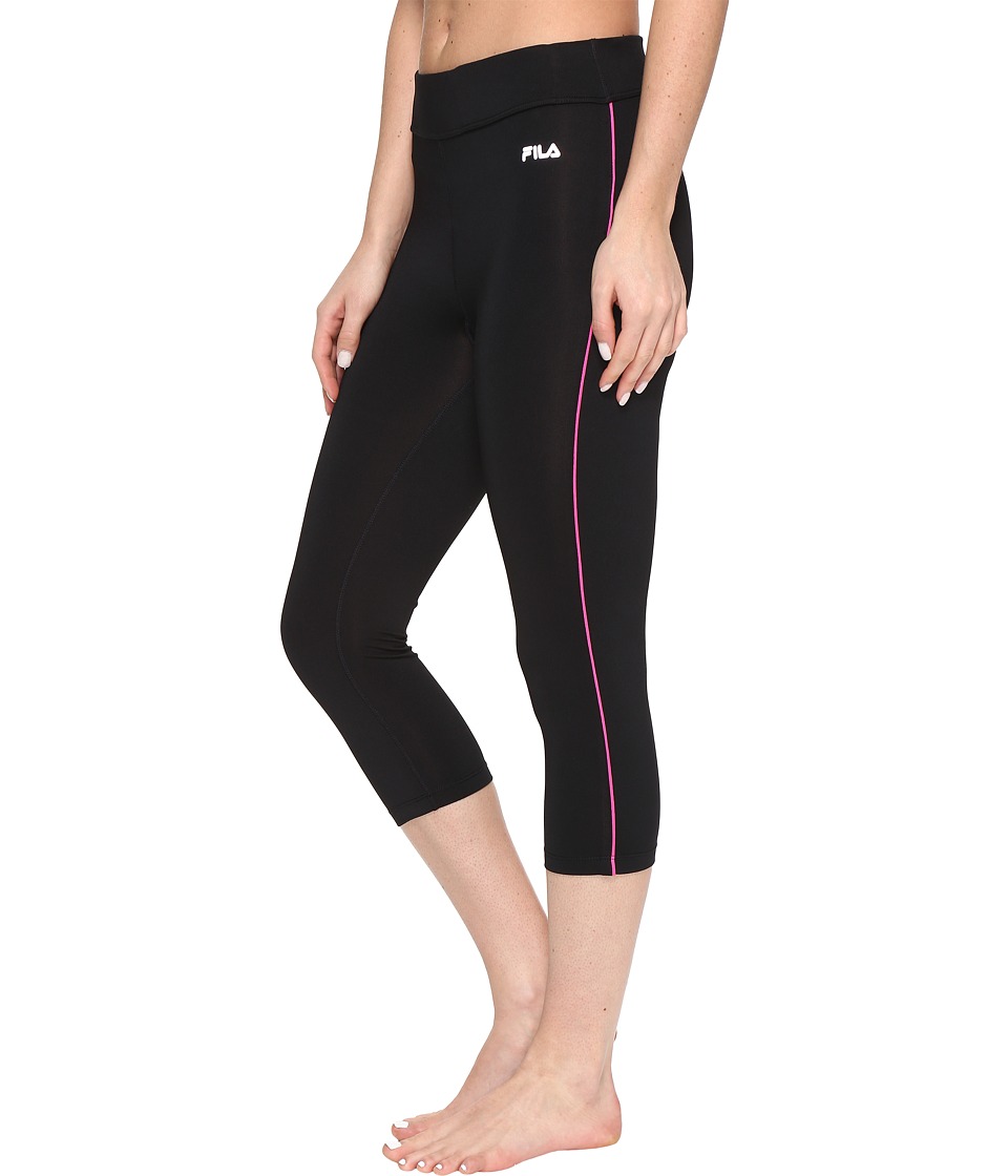 Fila Energy Tight Capris (Black/Pink Glo) Women