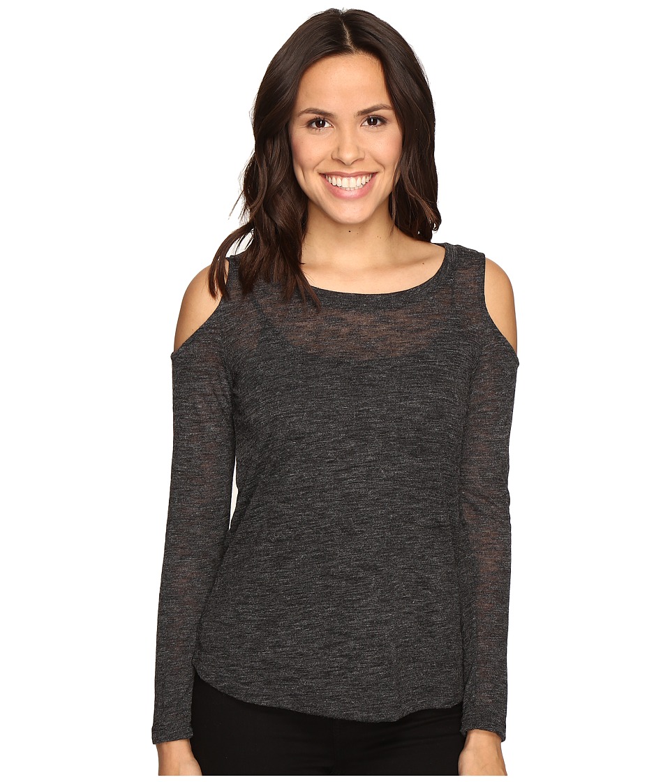Splendid Cold Shoulder Top (Charcoal) Women
