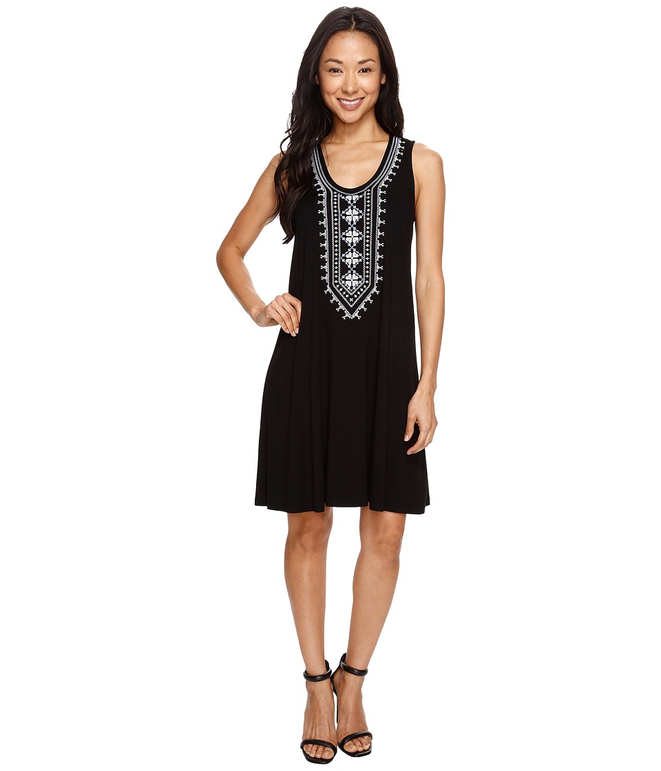 Karen Kane Embroidered Sleeveless Dress (Black) Women