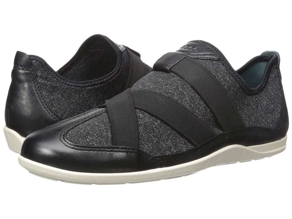 ECCO Bluma Slip-On (Black/Black/White/Biscaya) Women