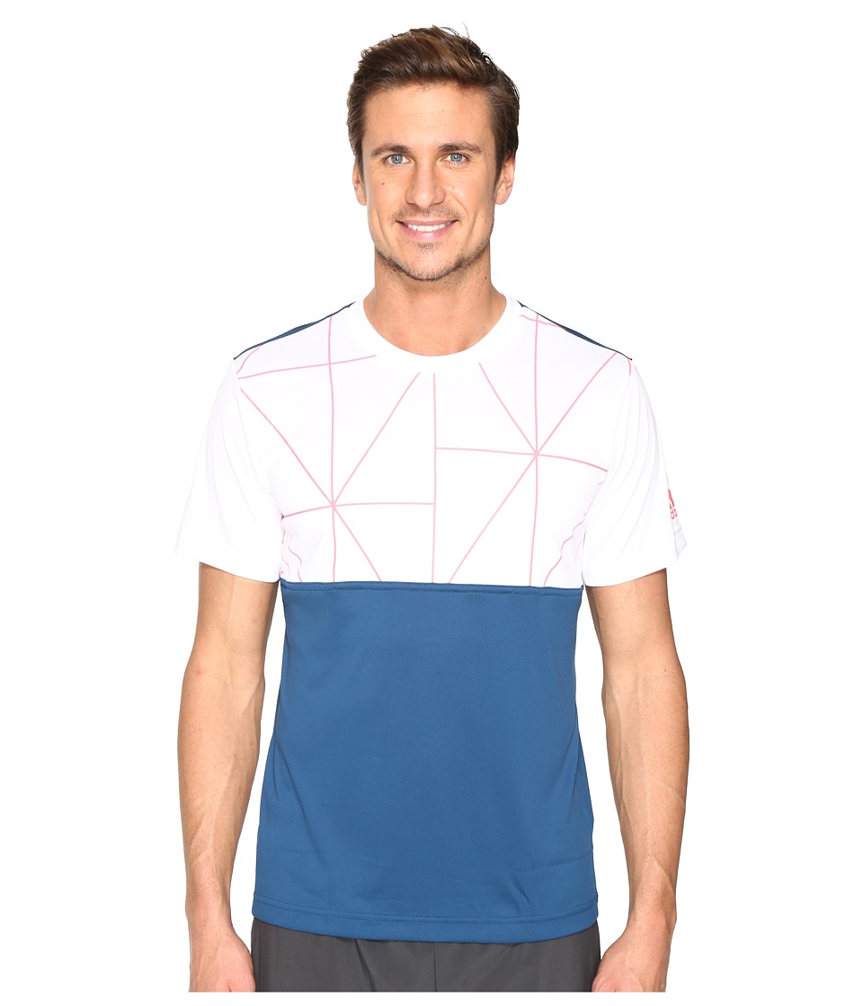 adidas Club Tee (Tech Steel/White/Red) Men