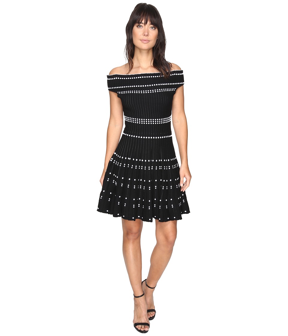 Adelyn Rae Bella Sweater Dress (Black/White) Women