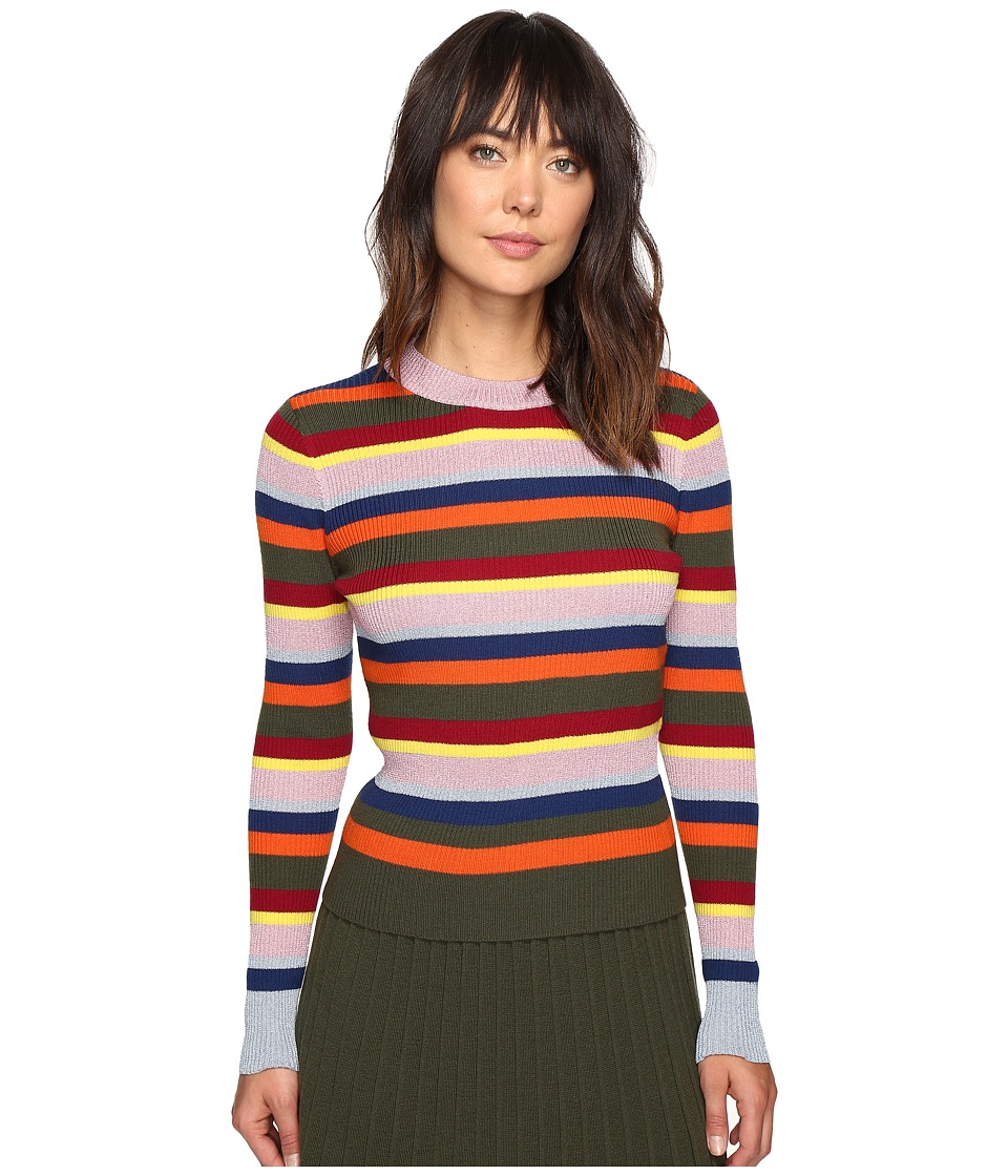 HOUSE OF HOLLAND Stripe Merino and Lurex Jumper (Multi) Women