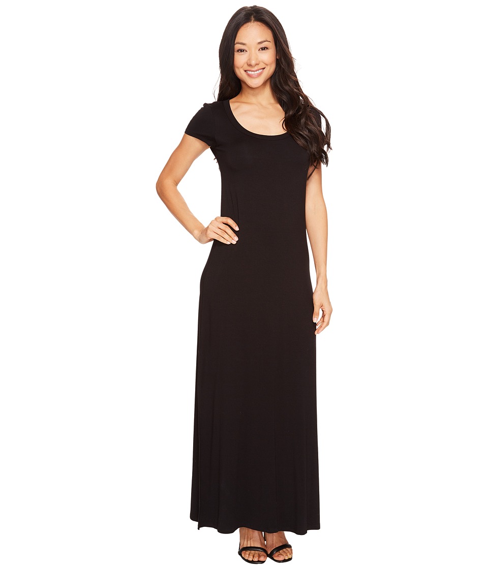 Karen Kane Cap Sleeve Maxi Dress (Black) Women