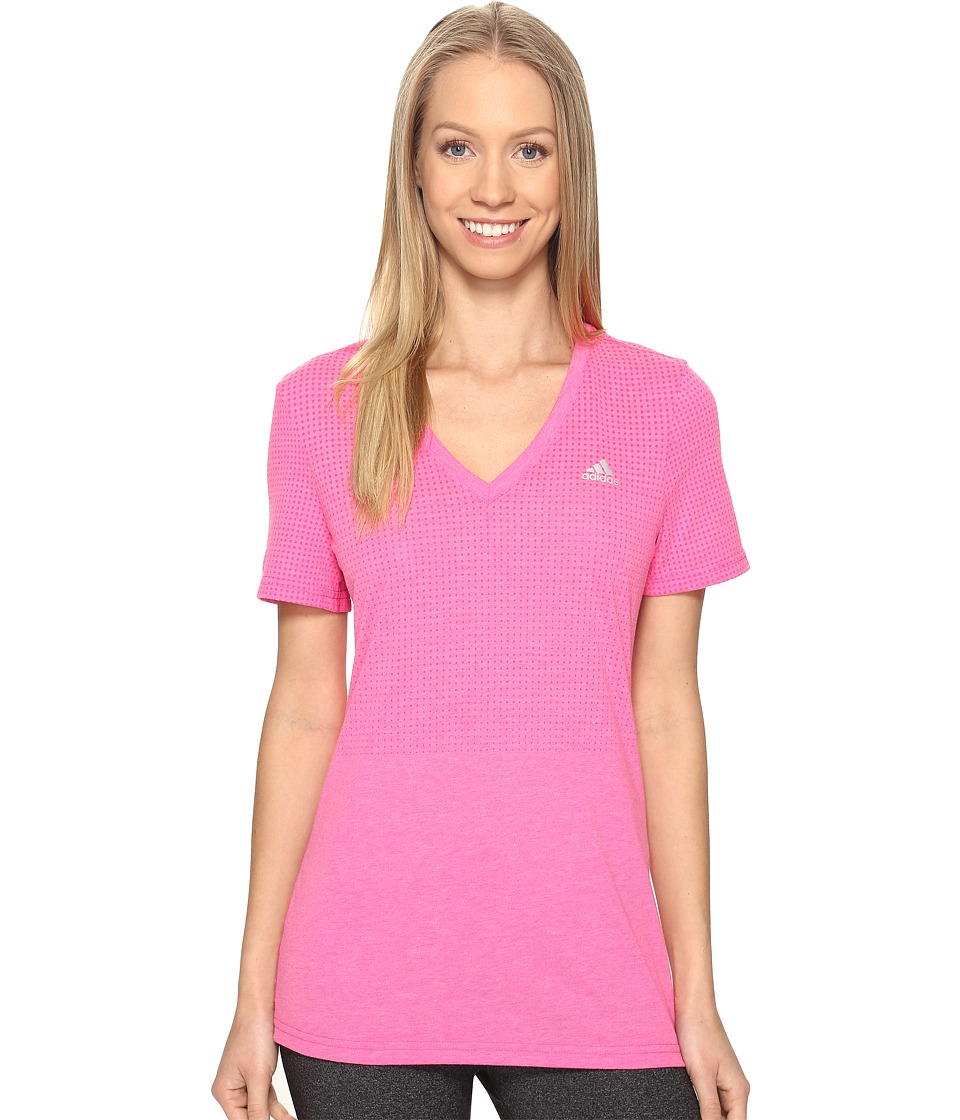 adidas Aeroknit ClimaCool Tee (Shock Pink) Women