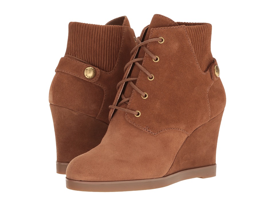 MICHAEL Michael Kors Carrigan Wedge (Dark Caramel) Women
