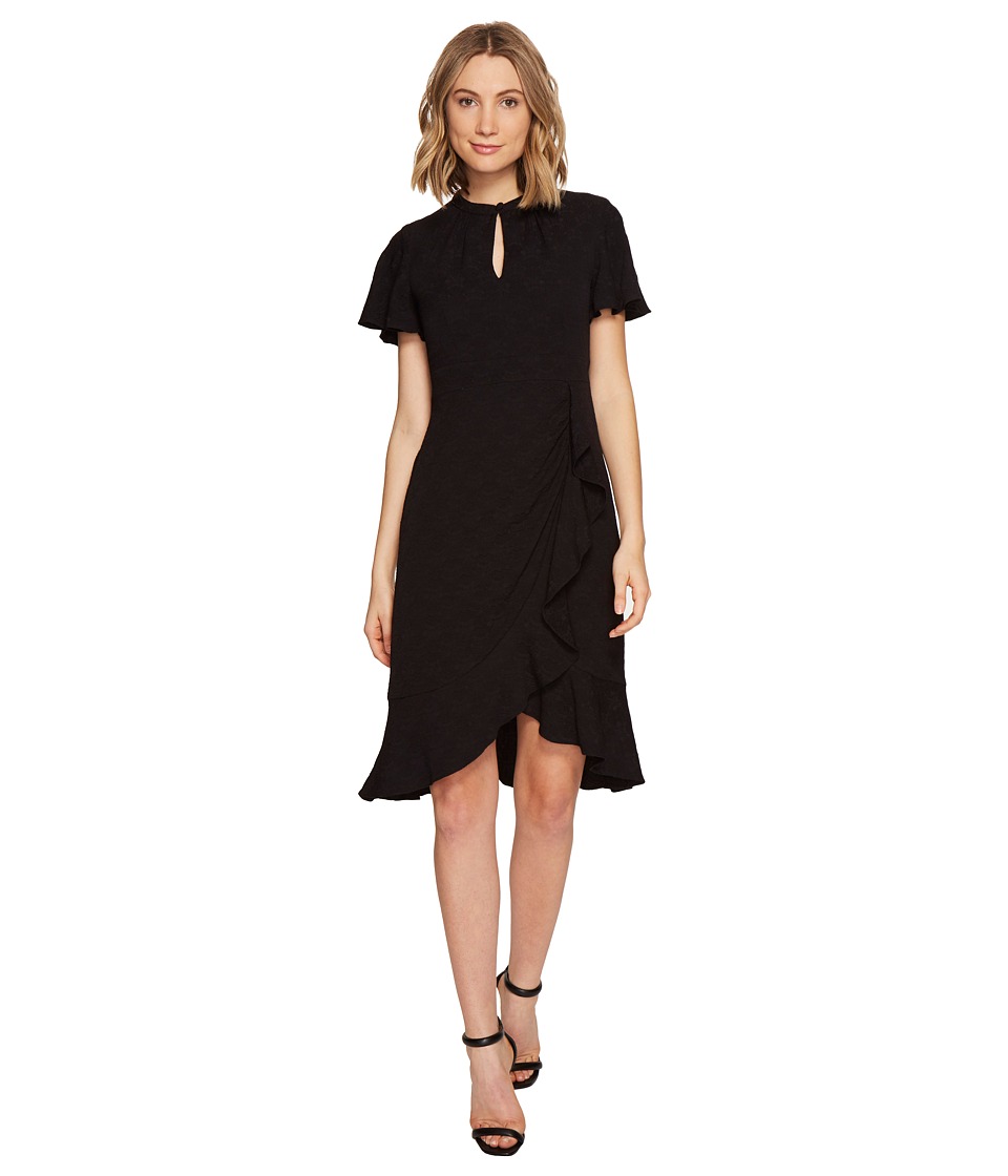 Nanette Lepore Flirty Flutter Dress (Black) Women