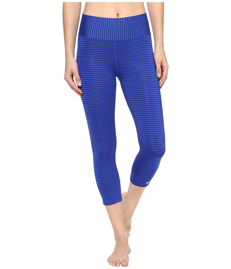 Champion Absolute Capris (Flight Blue Heather Stripe) Women