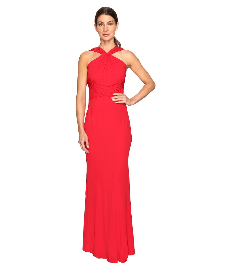 Badgley Mischka Jersey Pull Through Gown (Red) Women