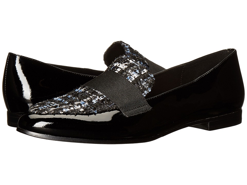 Kate Spade New York Corina (Black Patent/Blue Multi Tweed) Women