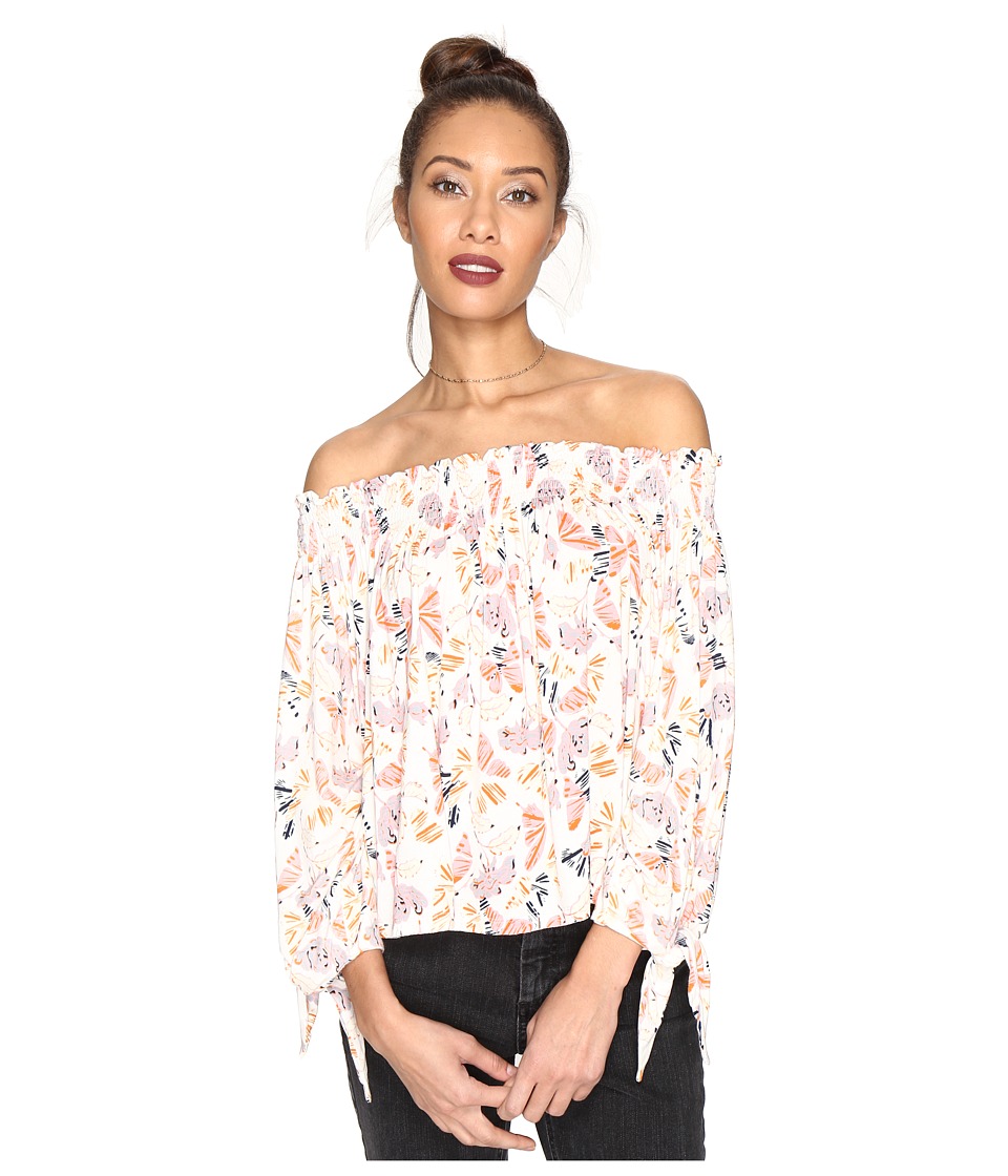Free People Printed Lexington Tee (Ivory) Women